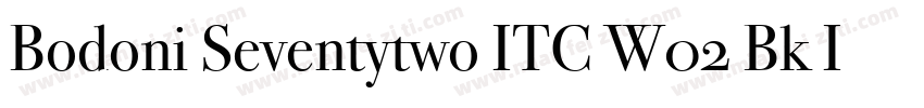 Bodoni Seventytwo ITC W02 Bk It字体转换